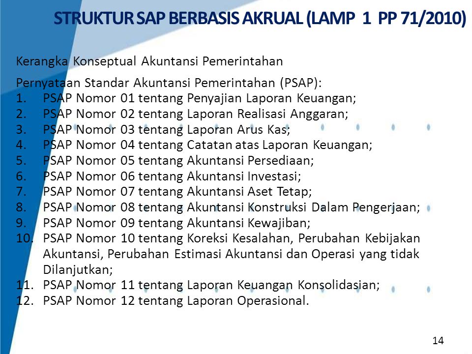 STRUKTUR SAP BERBASIS AKRUAL (LAMP 1 PP 71/2010)