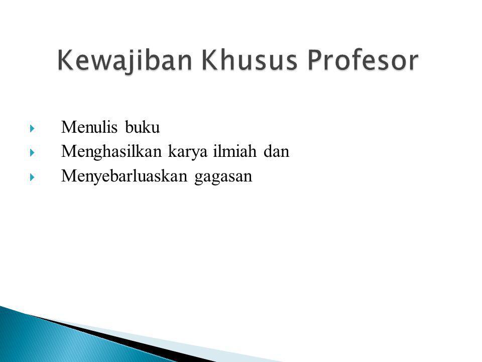 Kewajiban Khusus Profesor