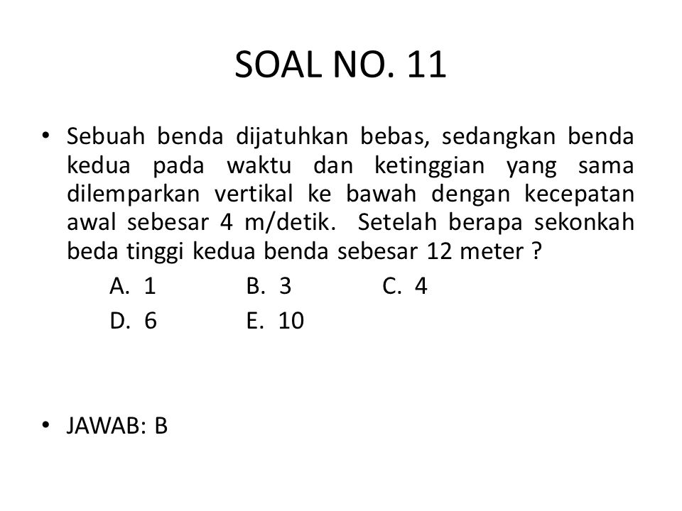 SOAL NO. 11