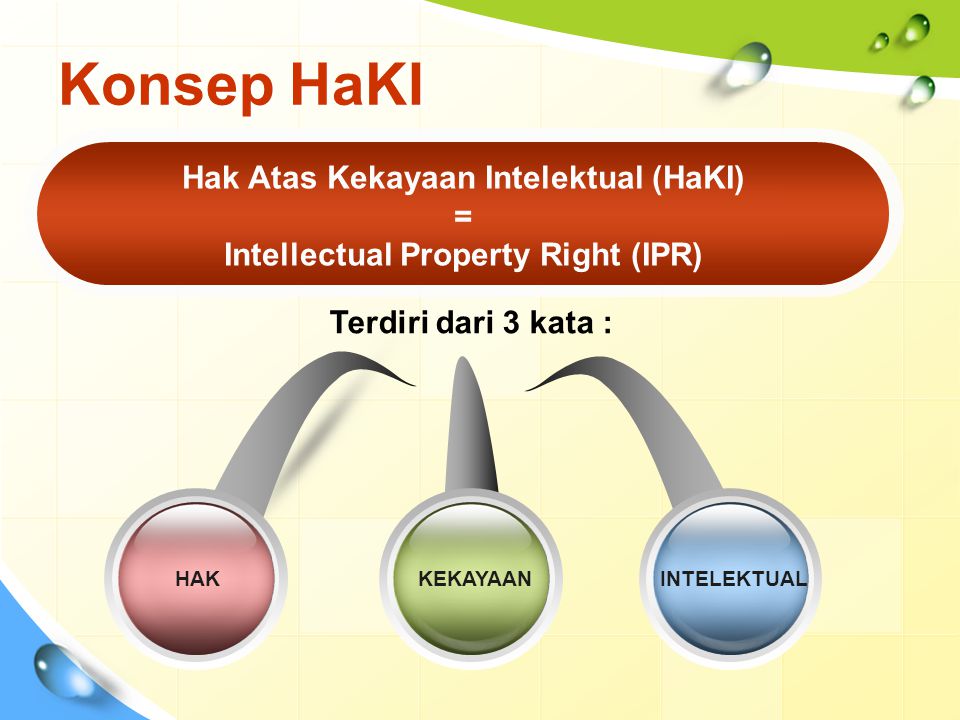 Hak Atas Kekayaan Intelektual (HaKI) Intellectual Property Right (IPR)