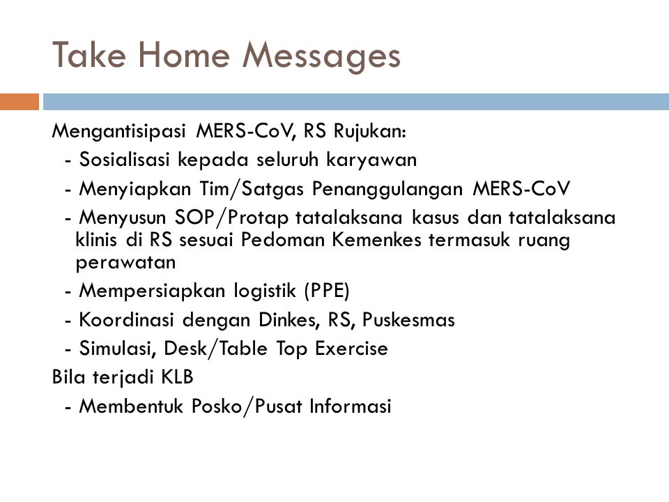 Take Home Messages