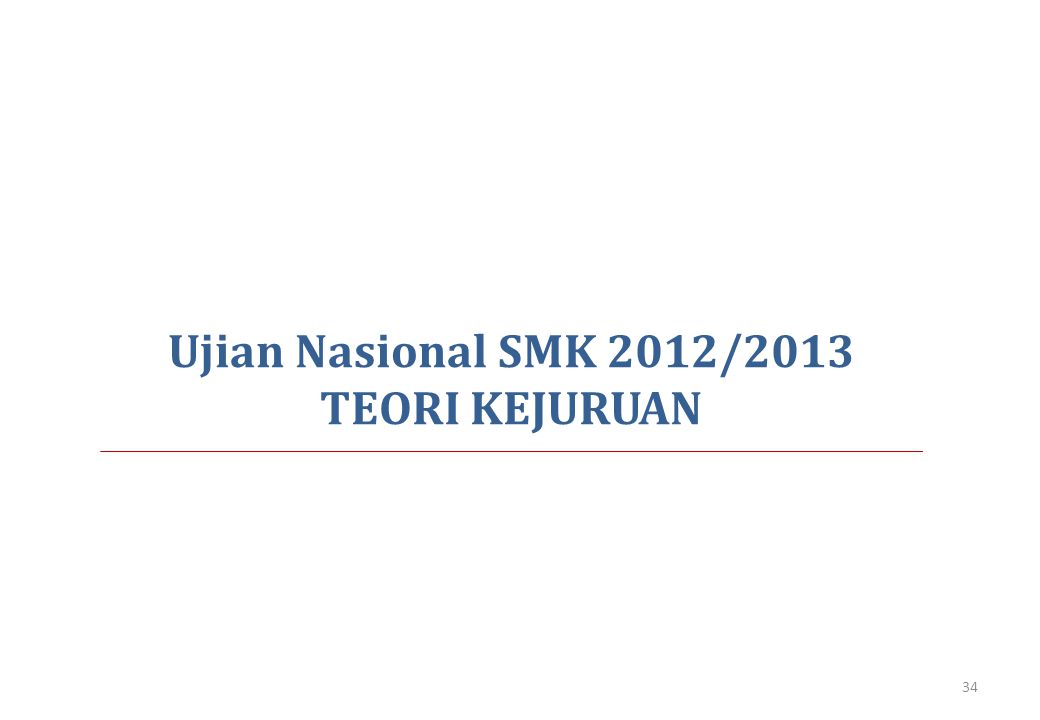 Ujian Nasional SMK 2012/2013 TEORI KEJURUAN