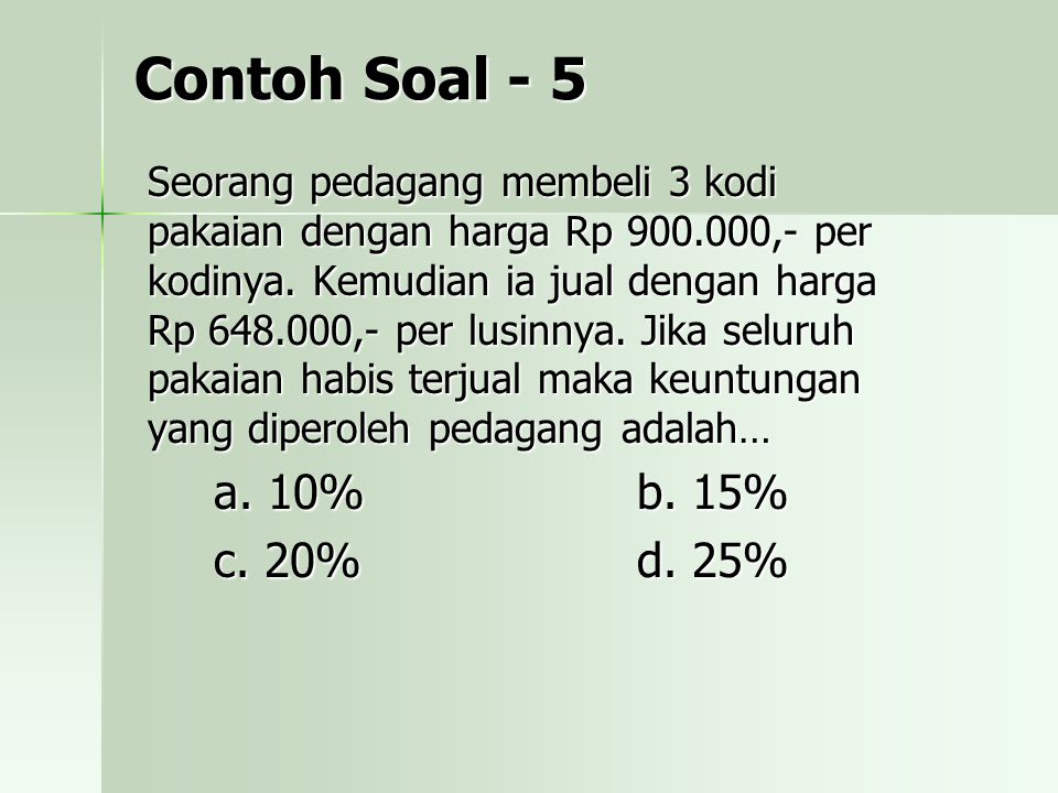 Contoh Soal - 5