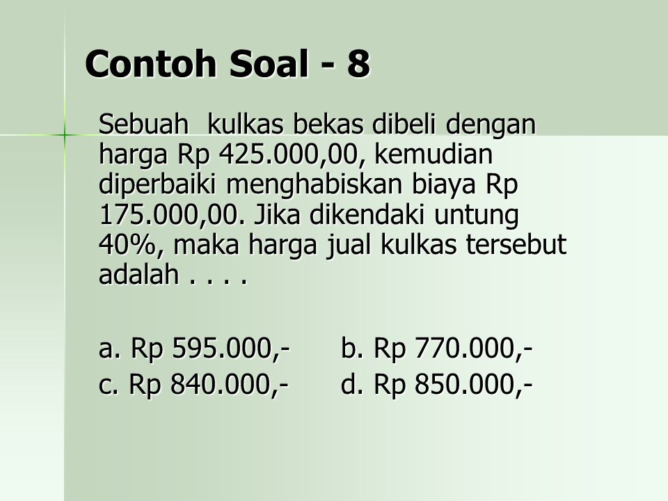 Contoh Soal - 8