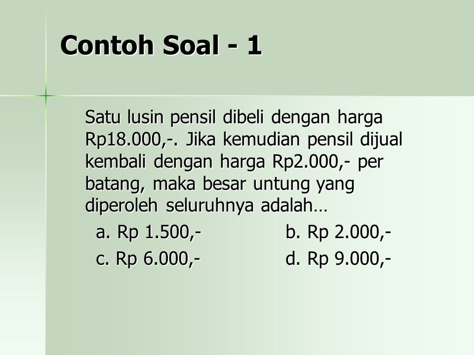 Contoh Soal - 1