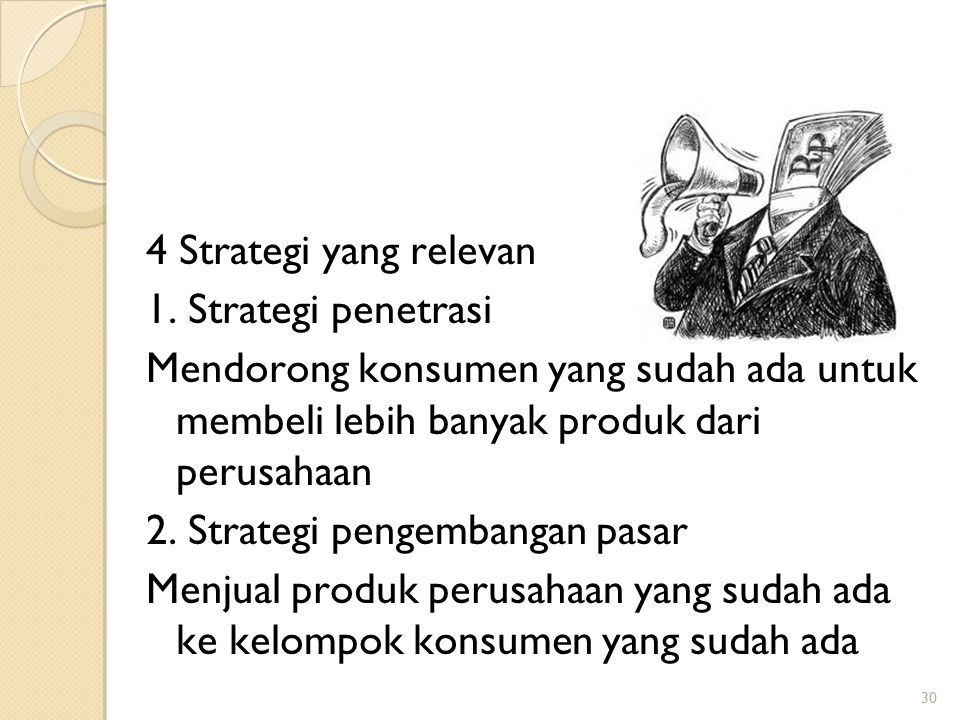2. Strategi pengembangan pasar