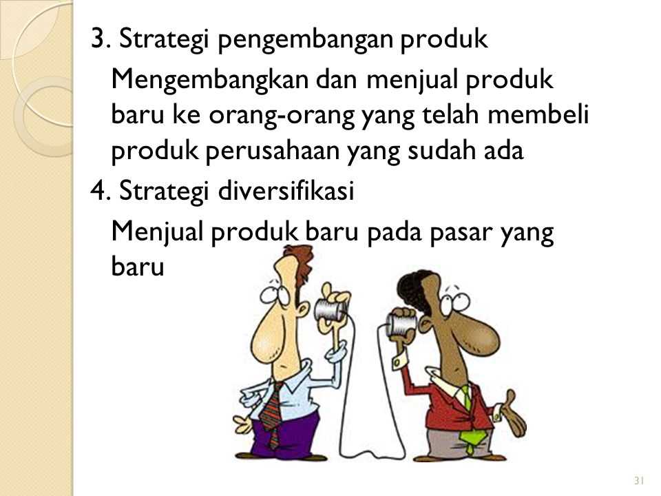3. Strategi pengembangan produk