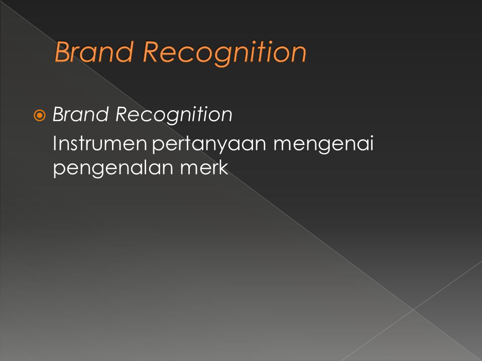 Brand Recognition Brand Recognition