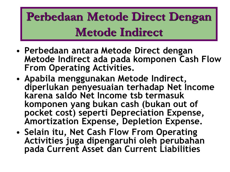 Perbedaan Metode Direct Dengan Metode Indirect