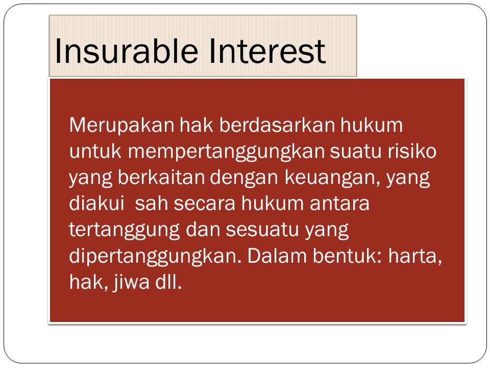 Insurable Interest