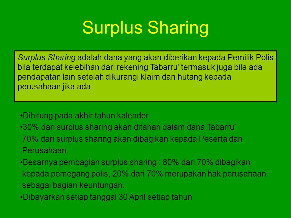 Surplus Sharing