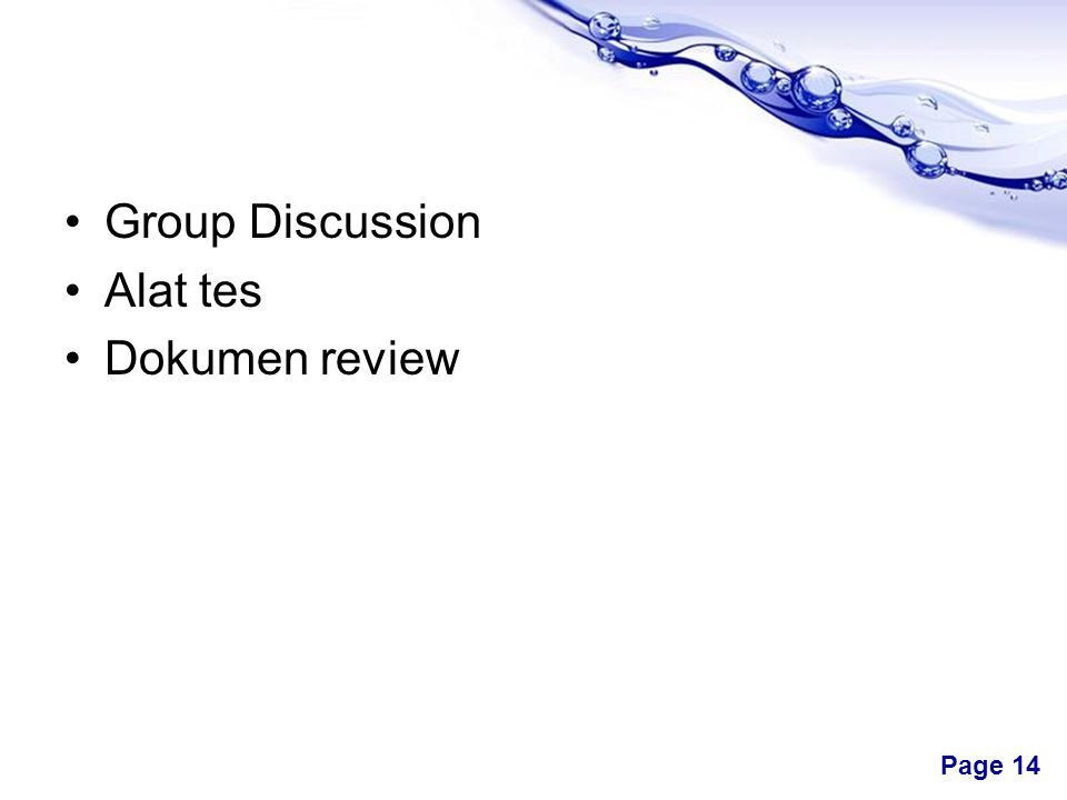 Group Discussion Alat tes Dokumen review