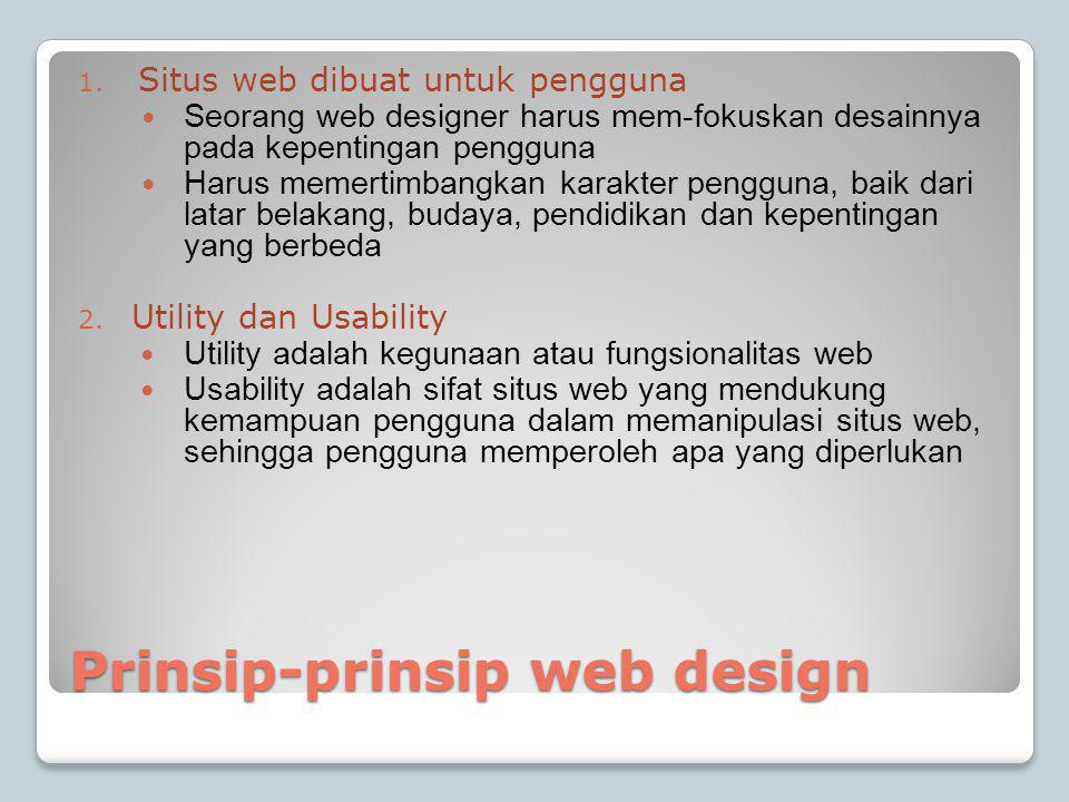 Prinsip-prinsip web design
