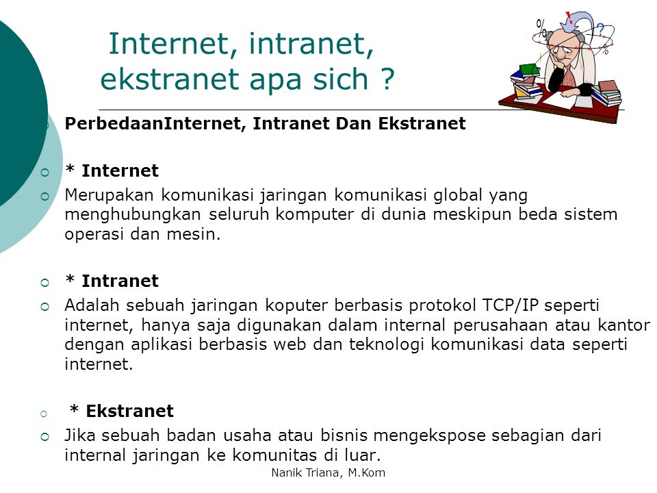 Internet, intranet, ekstranet apa sich