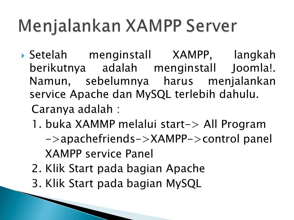 Menjalankan XAMPP Server
