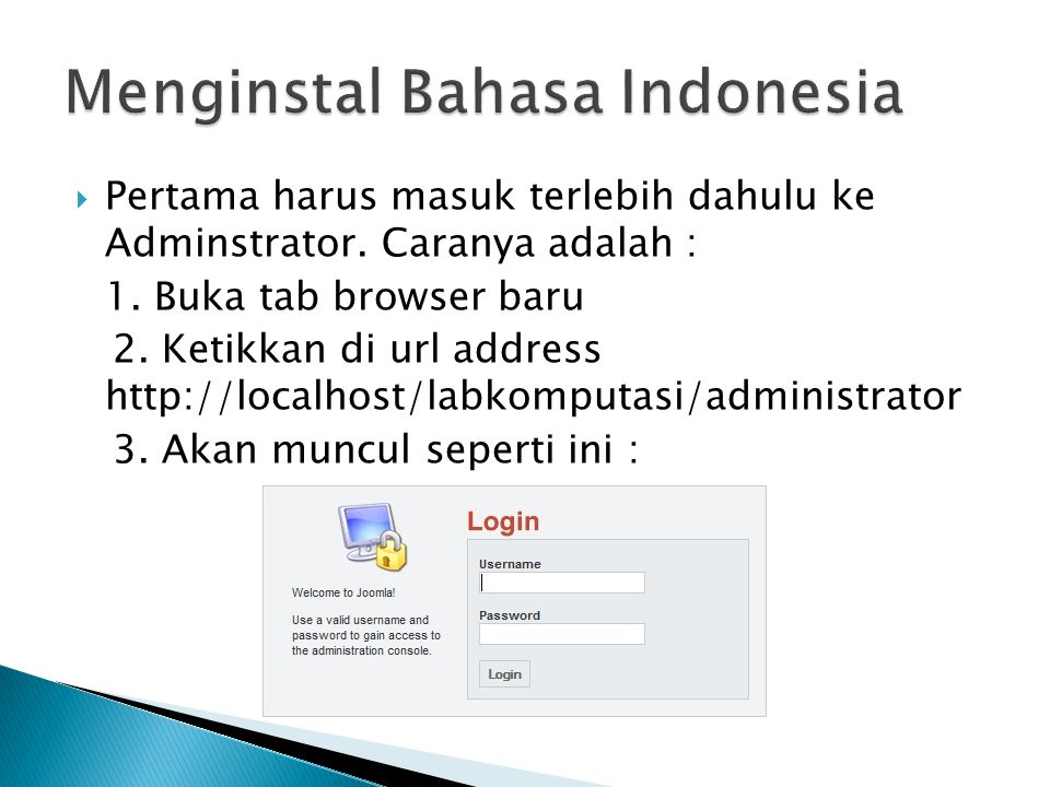 Menginstal Bahasa Indonesia