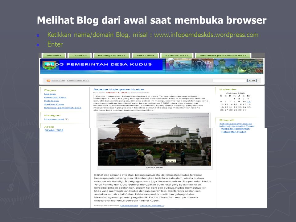 Melihat Blog dari awal saat membuka browser