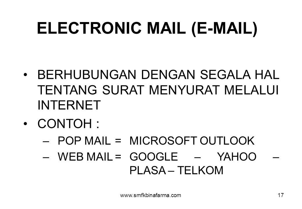 ELECTRONIC MAIL ( )