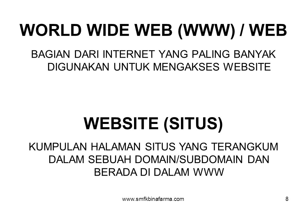 WORLD WIDE WEB (WWW) / WEB