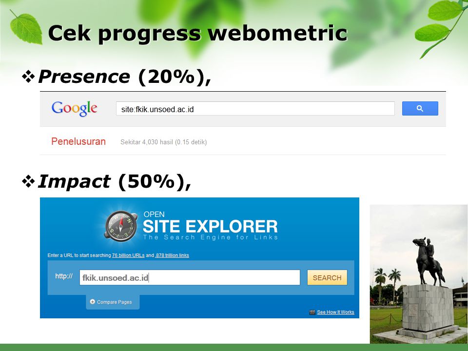 Cek progress webometric