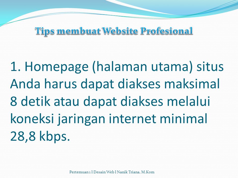 Tips membuat Website Profesional