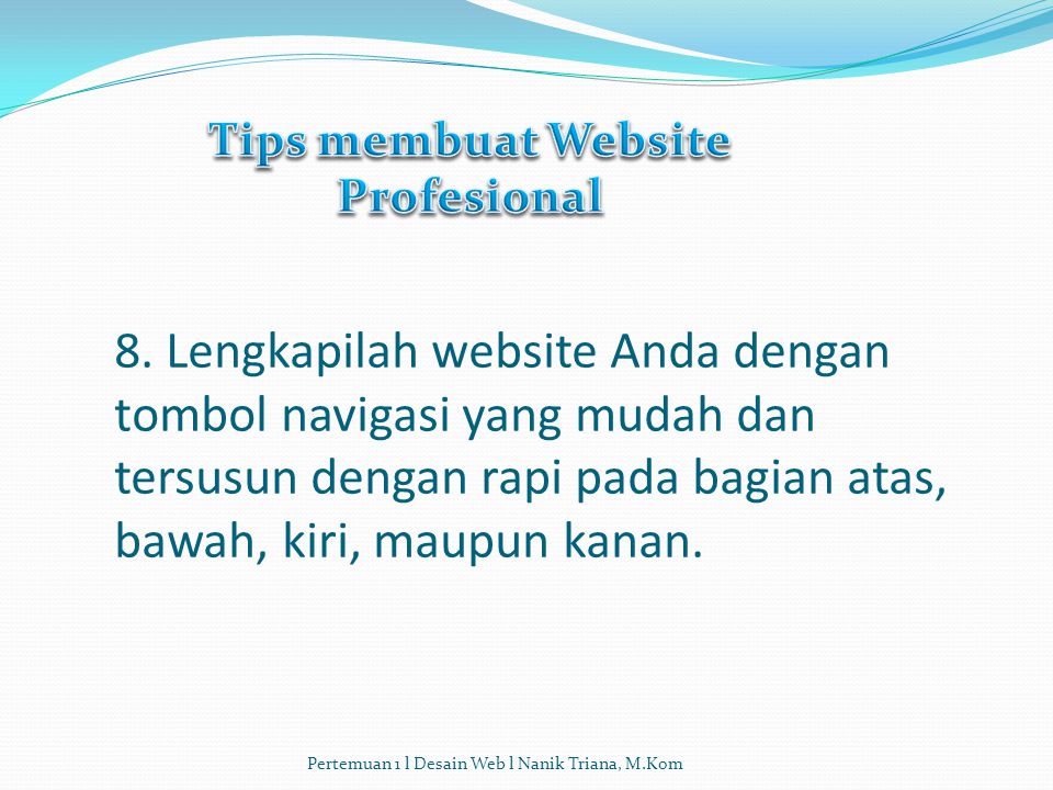Tips membuat Website Profesional