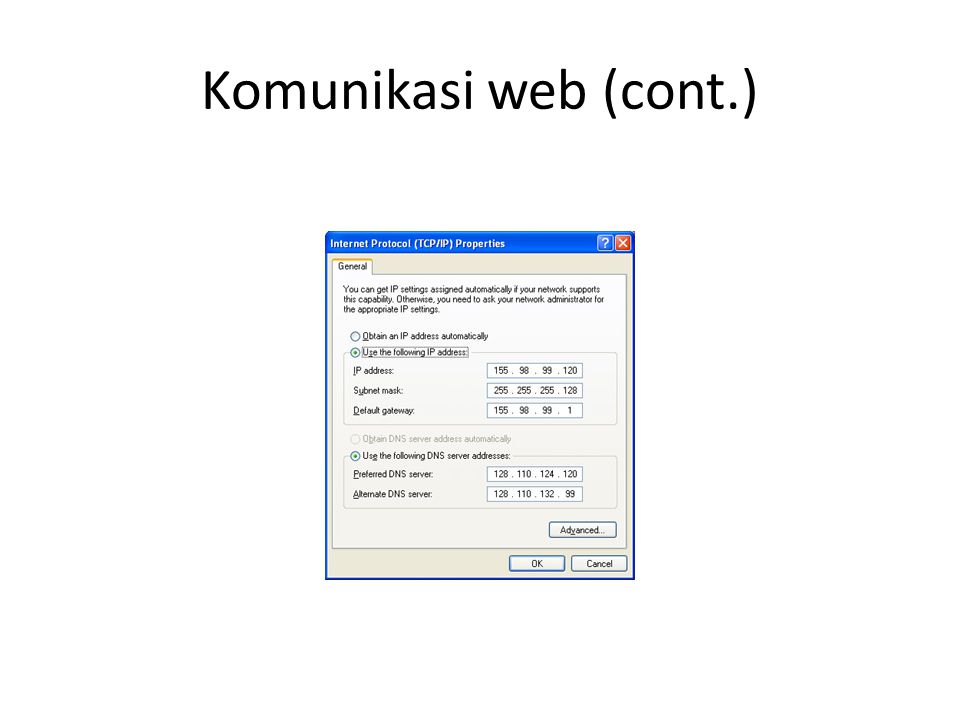 Komunikasi web (cont.)