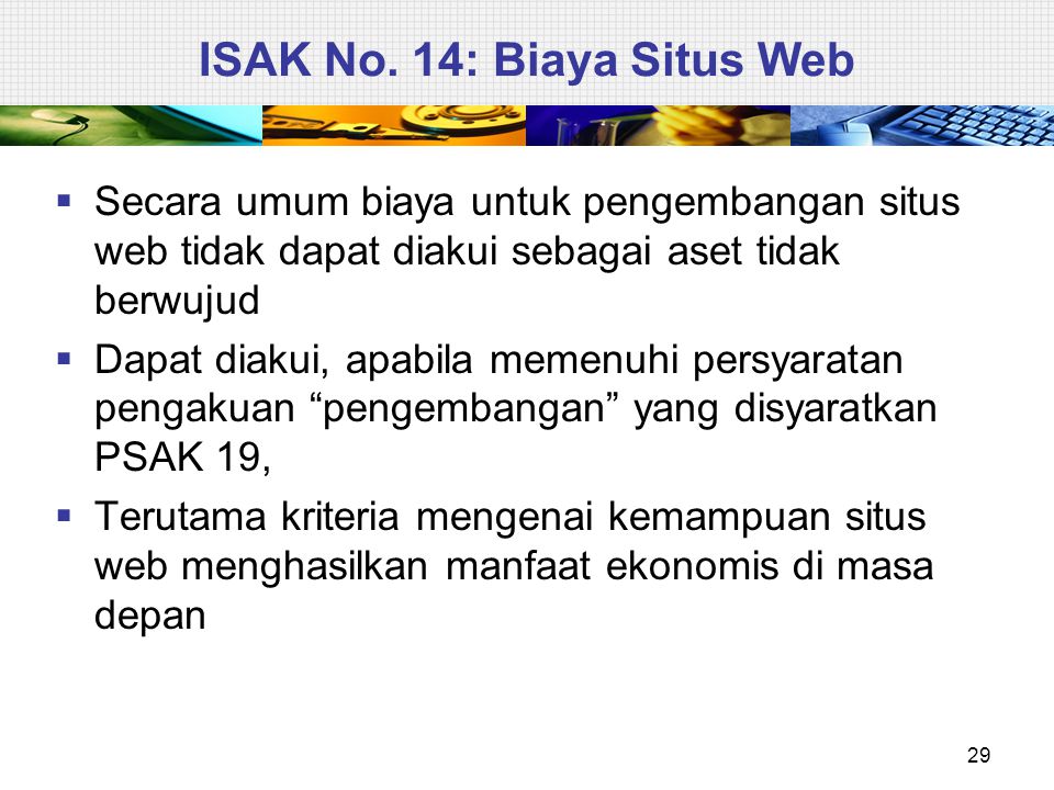 ISAK No. 14: Biaya Situs Web