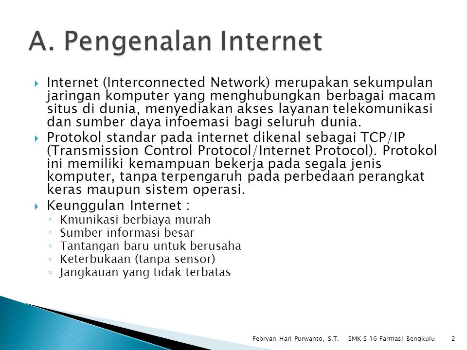 A. Pengenalan Internet