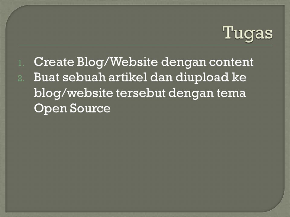 Tugas Create Blog/Website dengan content