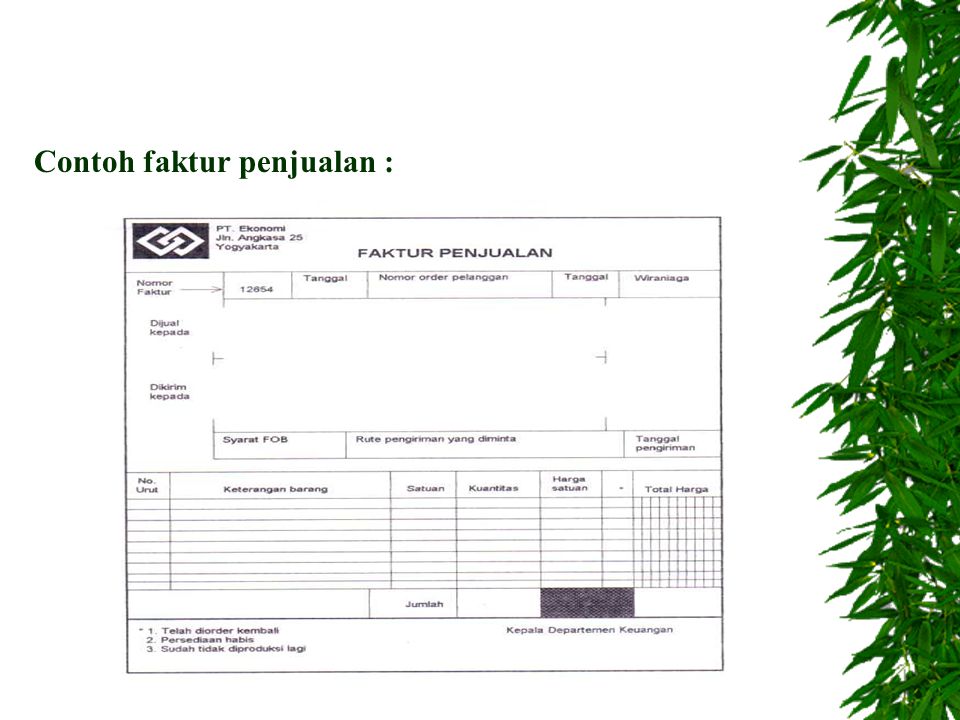 Contoh Contoh Faktur Pembelian - Simak Gambar Berikut