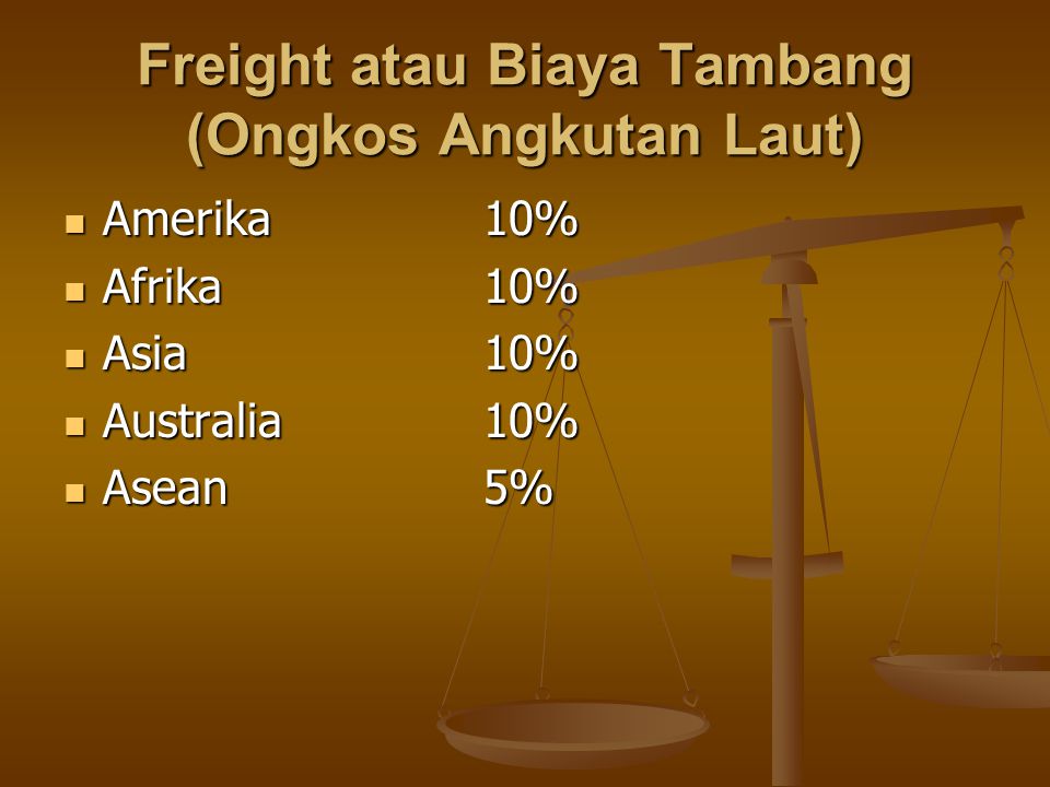 Freight atau Biaya Tambang (Ongkos Angkutan Laut)
