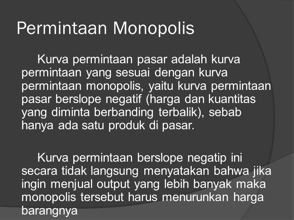 Permintaan Monopolis