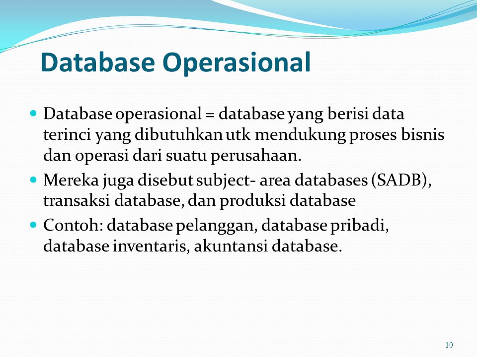 Database Operasional