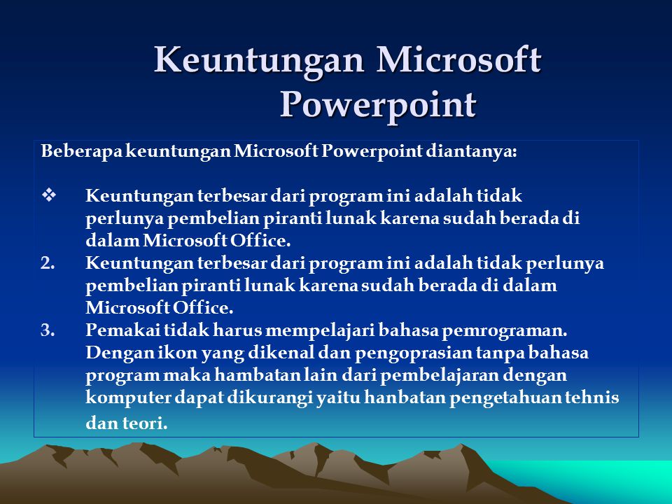 Keuntungan Microsoft Powerpoint