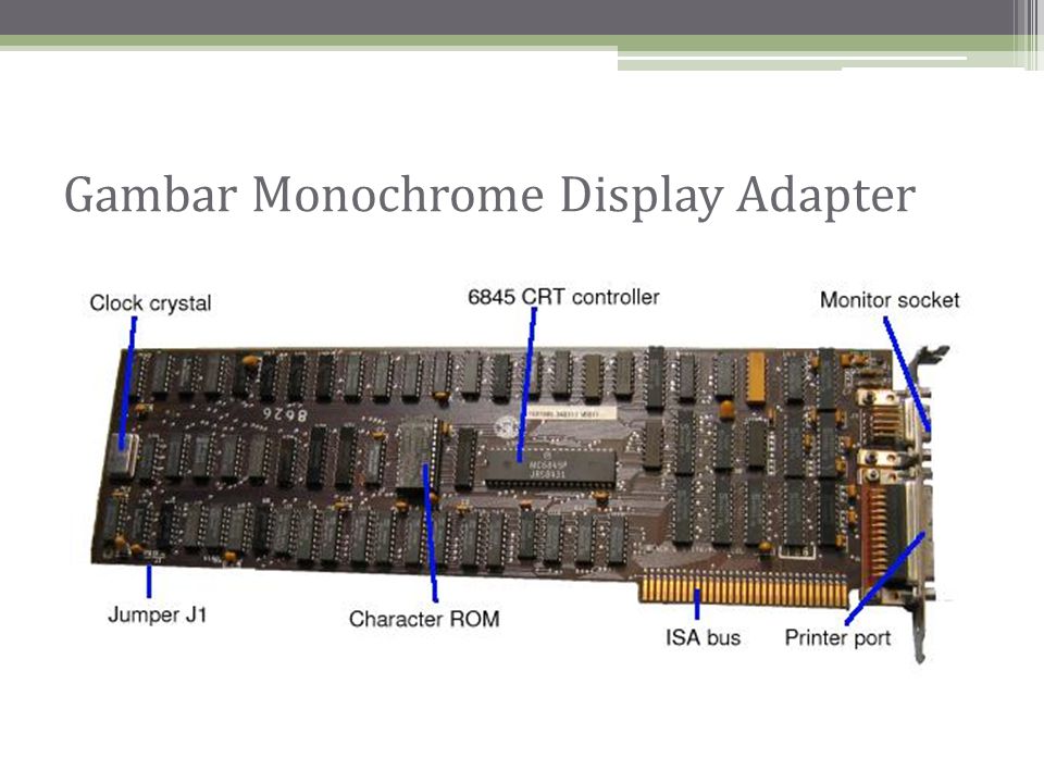 Gambar Monochrome Display Adapter