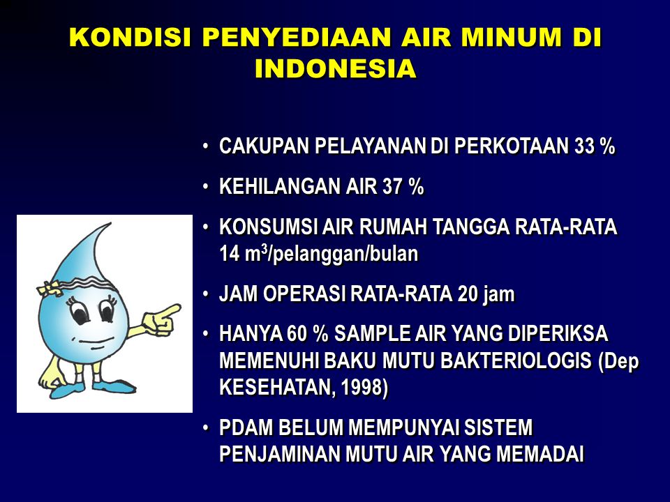 KONDISI PENYEDIAAN AIR MINUM DI INDONESIA