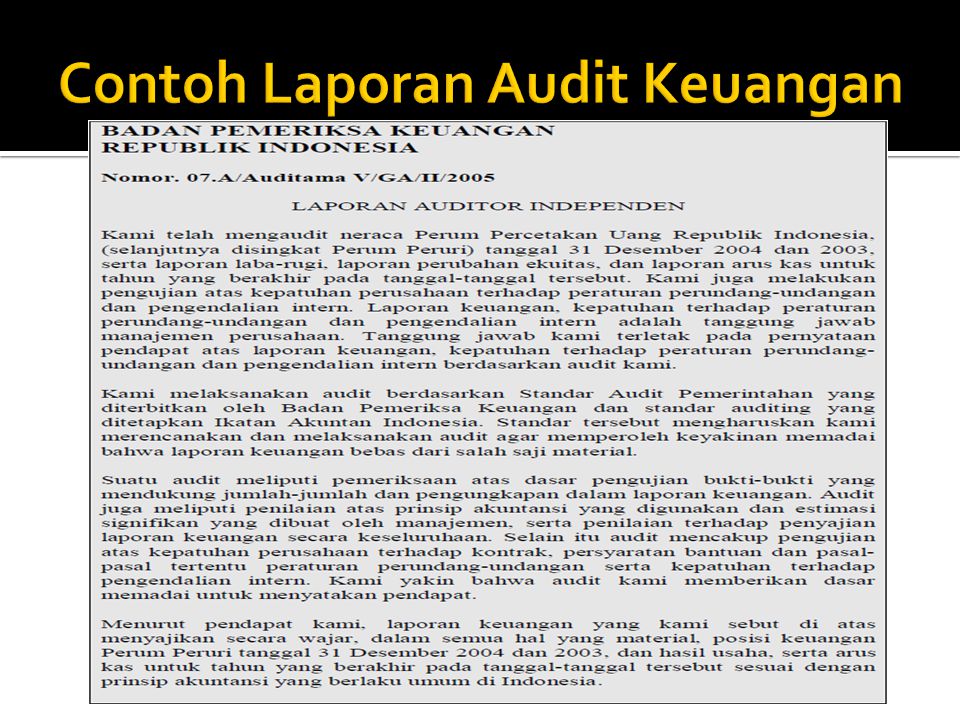 Pelaporan Dan Tindak Lanjut Hasil Audit Ppt Download