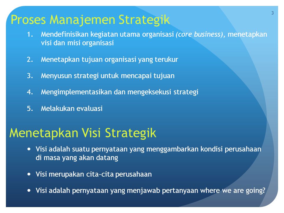 Proses Manajemen Strategik