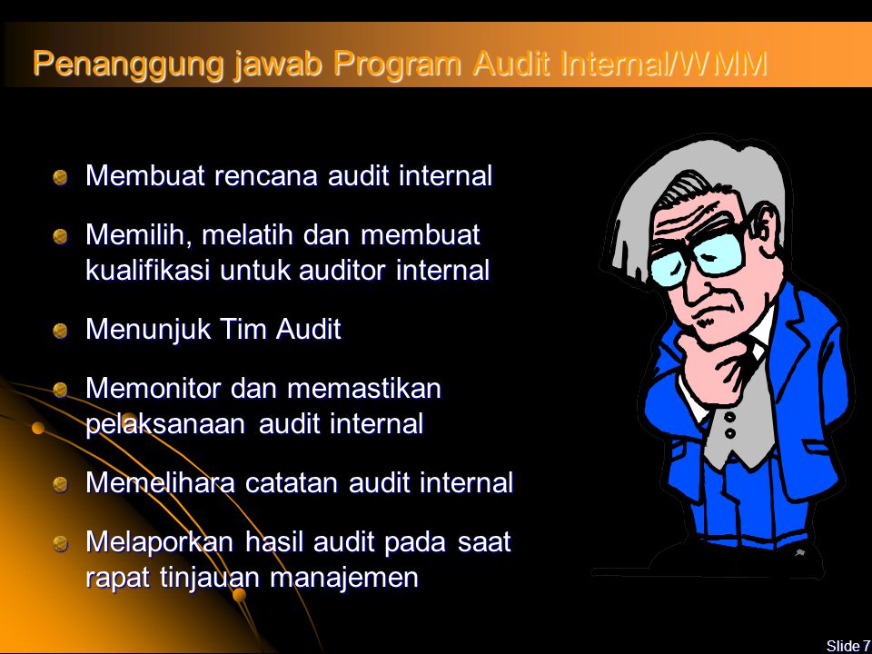 Penanggung jawab Program Audit Internal/WMM