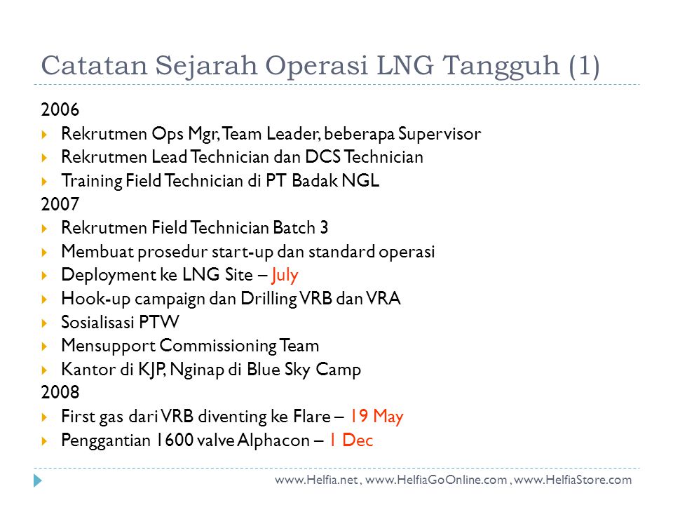 Catatan Sejarah Operasi LNG Tangguh (1)