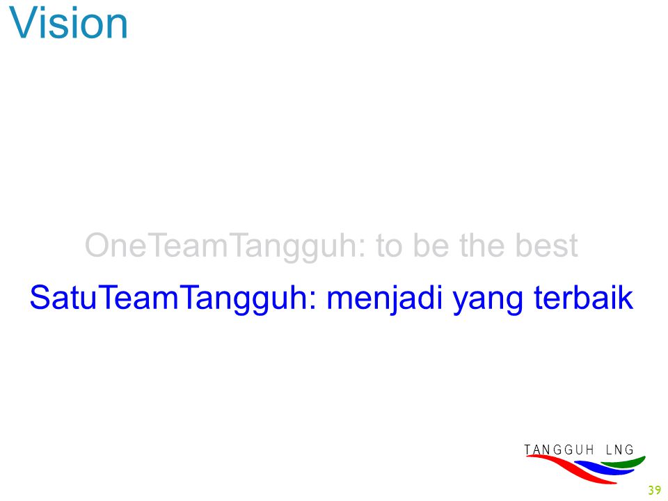 Vision OneTeamTangguh: to be the best