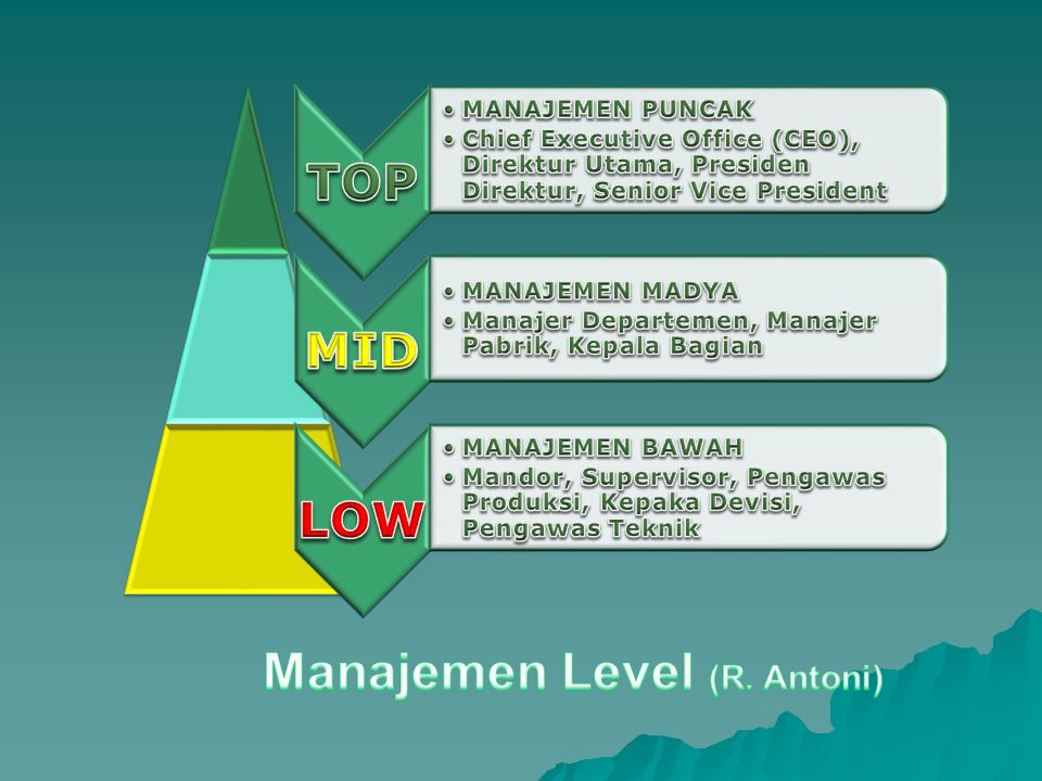 Manajemen Level (R. Antoni)