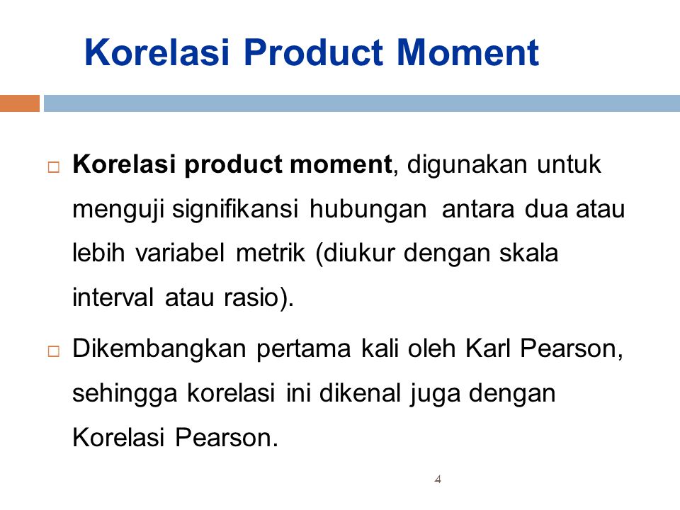 Korelasi Product Moment