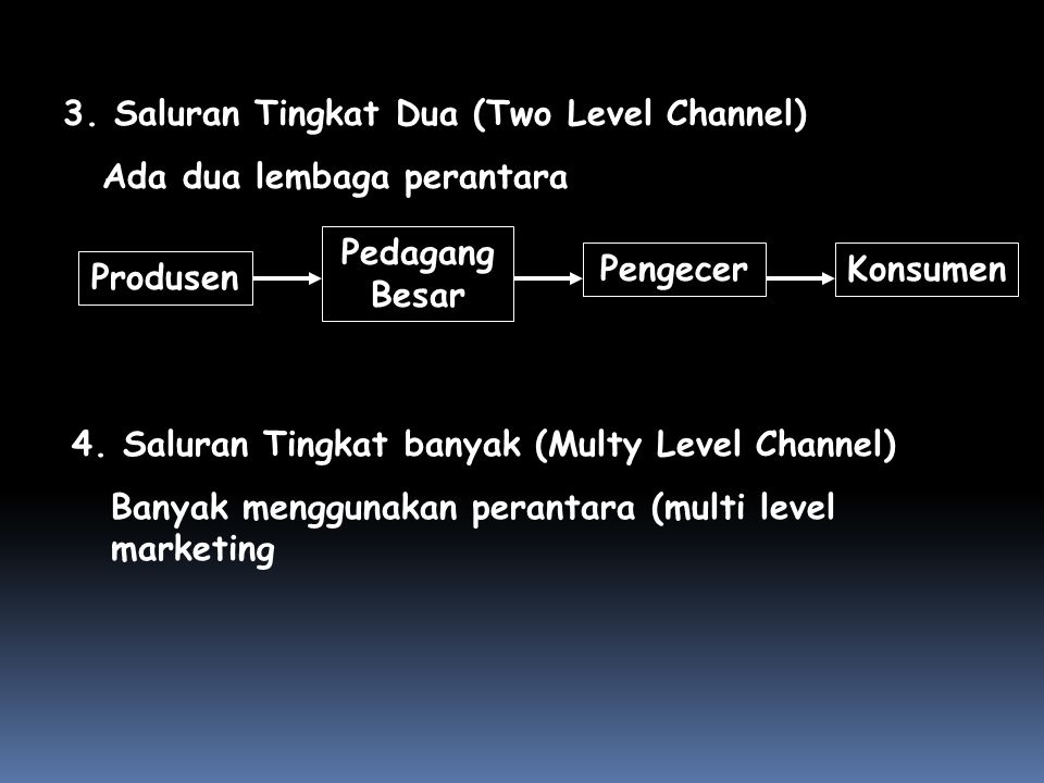 3. Saluran Tingkat Dua (Two Level Channel)