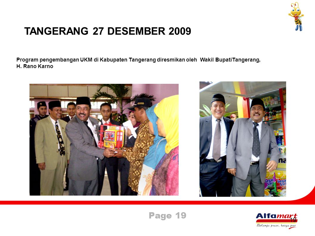 TANGERANG 27 DESEMBER 2009 Program pengembangan UKM di Kabupaten Tangerang diresmikan oleh Wakil BupatiTangerang,