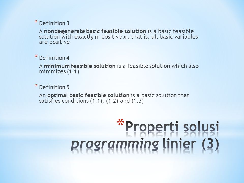 Properti solusi programming linier (3)