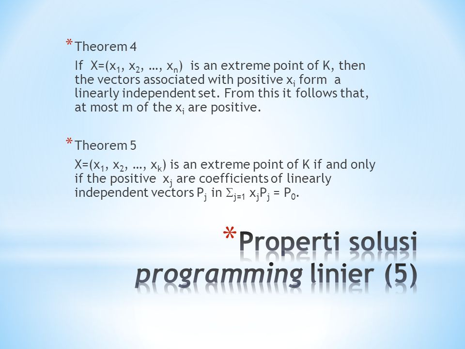Properti solusi programming linier (5)