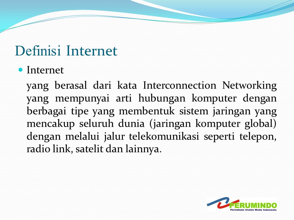 Definisi Internet Internet
