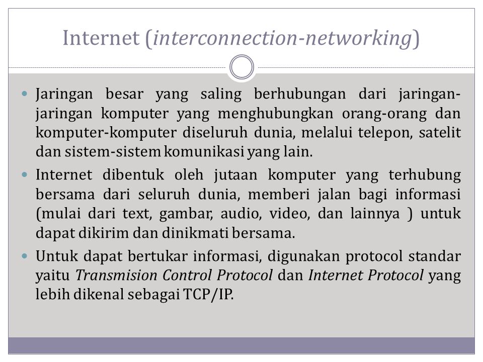 Internet (interconnection-networking)